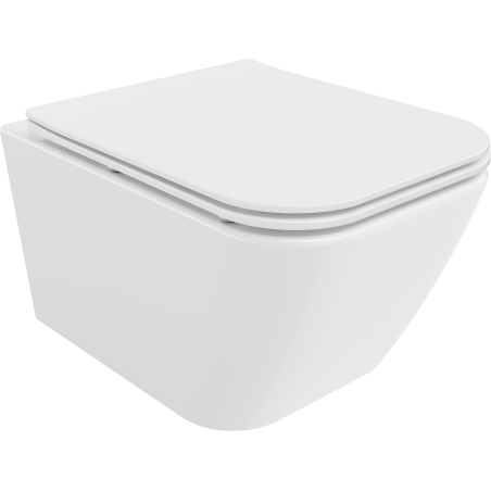 Mexen Madox WC-Schüssel Rimless mit langsam schließendem Slim-Sitz, Duroplast, weiß glänzend - 30154000
