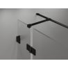 Mexen Lunar T rechte, aufklappbare Duschkabine 70 x 80 cm, transparent, schwarz - 834T-070-080-70-00-P