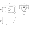 Mexen Madox Rimless WC-Schüssel mit soft-schließendem Slim-Sitz, Duroplast, glänzend weiß - 30154000