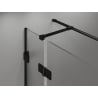 Mexen Lunar T rechte, aufklappbare Duschkabine 70 x 80 cm, transparent, schwarz - 834T-070-080-70-00-P