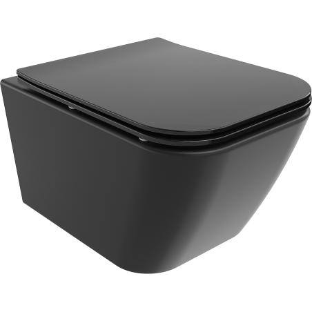 Mexen Madox WC-Schüssel Rimless mit Soft-Close Slim Sitz, Duroplast, schwarz matt - 30154070