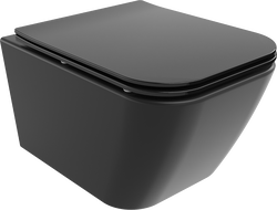 Mexen Madox WC-Schüssel Rimless mit Absenkautomatik Slim, Duroplast, schwarz matt - 30154070