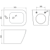 Mexen Madox hängendes Bidet, weiß - 35155100