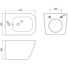 Mexen Madox Bidet hängend, Schwarz Matt - 35155170