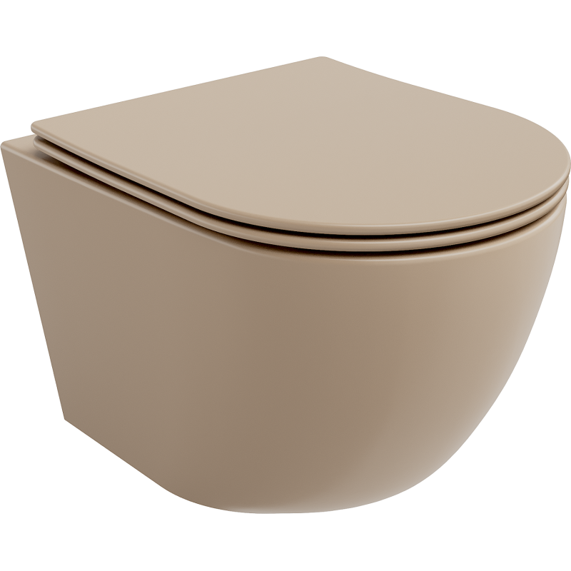 Mexen Lena WC-Schüssel Rimless mit soft-close Slim-Sitz, Duroplast, Cappuccino matt - 30224064
