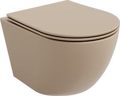 Mexen Lena WC-Schüssel Rimless mit Absenkautomatik Slim, Duroplast, Cappuccino Matt - 30224064