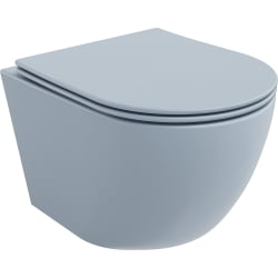 Mexen Lena WC-Schüssel Randlos mit slim Sitz und Absenk-Automatik, duroplast, Blau/Grau matt - 30224069