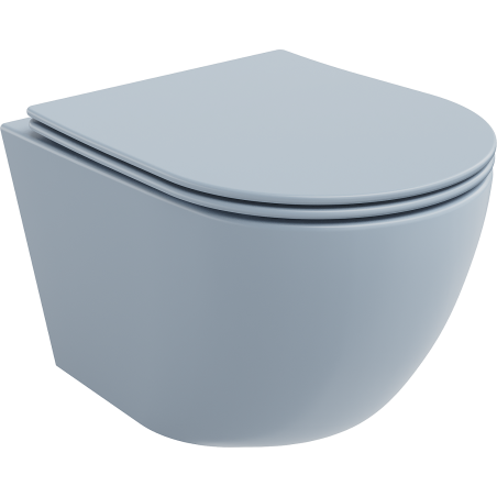 Mexen Lena WC-Schüssel Rimless mit Absenkautomatik Slim, Duroplast, grau-blau matt - 30224069
