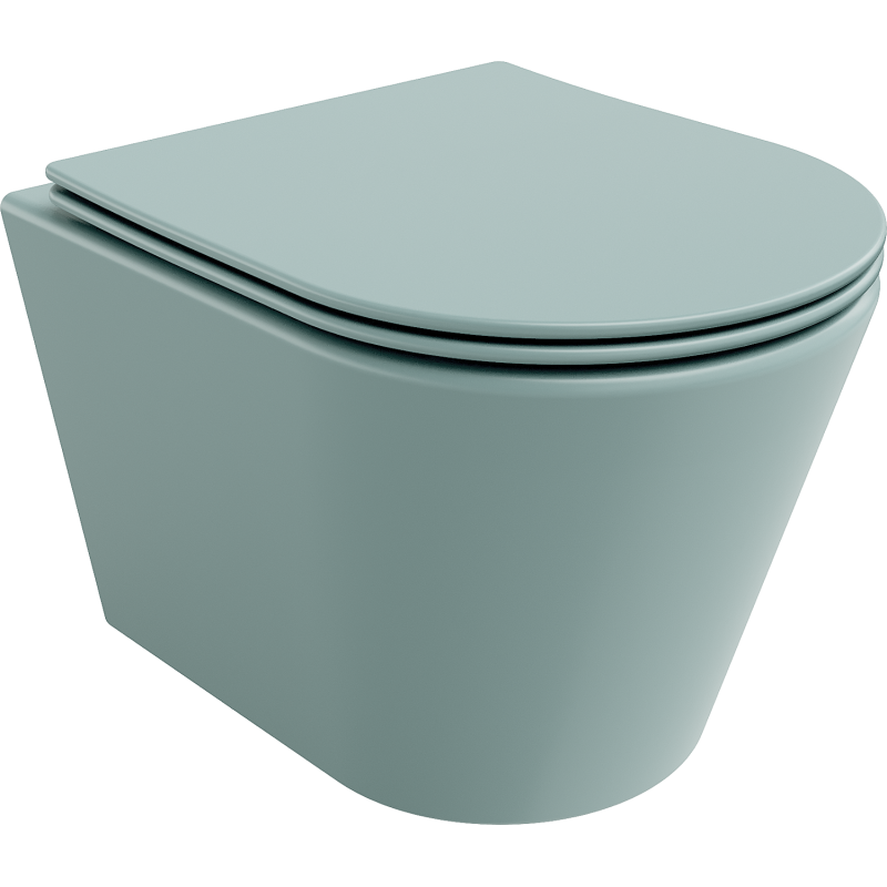 Mexen Rico WC-Schüssel Rimless mit Slim-Softclose-Sitz, Duroplast, hellgrün matt - 30724048