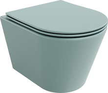 Mexen Rico WC-Becken Rimless mit langsam schließendem Slim-Sitz, Duroplast, hellgrün matt - 30724048