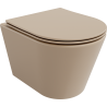 Mexen Rico WC-Becken Rimless mit Soft-Close-Slim-Sitz, Duroplast, Matt-Cappuccino - 30724064