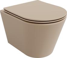 Mexen Rico WC-Becken Rimless mit Soft-Close-Slim-Sitz, Duroplast, Matt-Cappuccino - 30724064