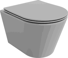 Mexen Rico Rimless WC-Schüssel mit softclose Slim-Sitz, Duroplast, hellgrau matt - 30724061