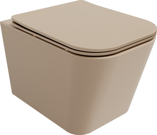 Mexen Teo WC-Schüssel Rimless mit langsam schließendem Slim-Sitz, Duroplast, Cappuccino matt - 30854064