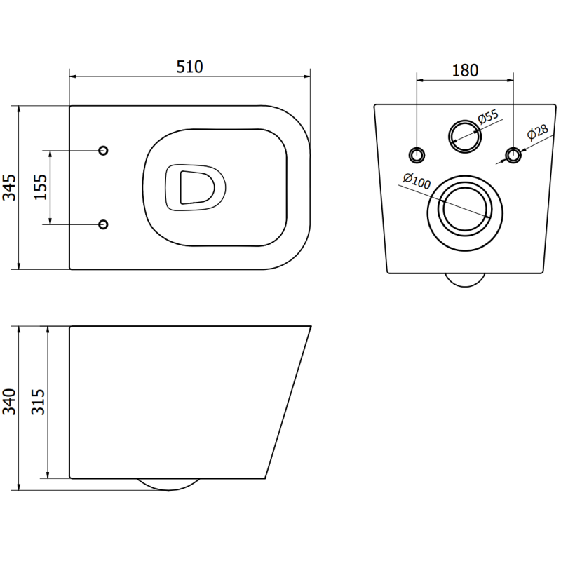 Mexen Teo WC-Schüssel Rimless mit langsam schließendem Slim-Sitz, Duroplast, hellgrün matt - 30854048