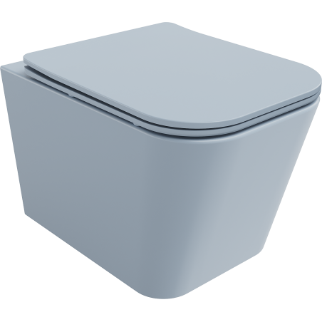 Mexen Teo WC-Schüssel Rimless mit Absenkautomatik Slim, Duroplast, grau-blau matt - 30854069