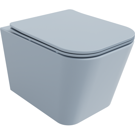 Mexen Teo WC-Schüssel Rimless mit Slim-Absenkautomatik, Duroplast, Grau-Blau Matt - 30854069
