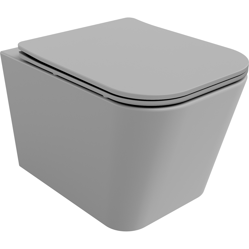 Mexen Teo Rimless WC-Schüssel mit Slim-Absenkautomatik, Duroplast, hellgrau matt - 30854061