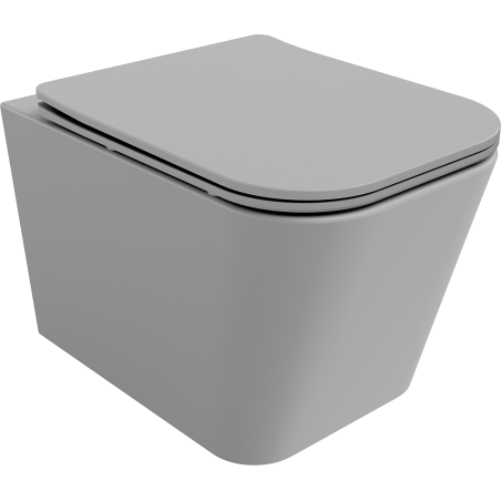 Mexen Teo Rimless WC-Schüssel mit Slim-Absenkautomatik, Duroplast, hellgrau matt - 30854061