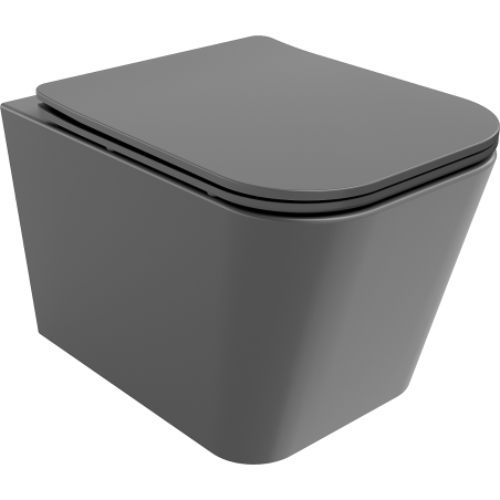 Mexen Teo WC-Schüssel Rimless mit Soft-Close-Slim-Sitz, Duroplast, dunkelgrau matt - 30854071