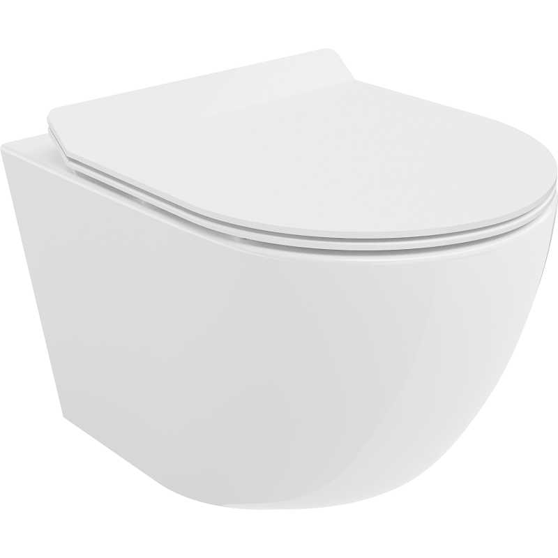 Mexen Lena WC-Schüssel Rimless mit Soft-Close-Slim-Sitz, Duroplast, weiß glänzend - 30224000