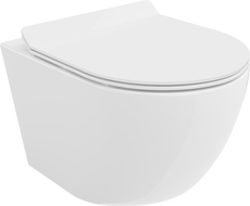 Mexen Lena WC-Schüssel Randlos mit slim Sitz und Absenk-Automatik, duroplast, Weiß - 30224000