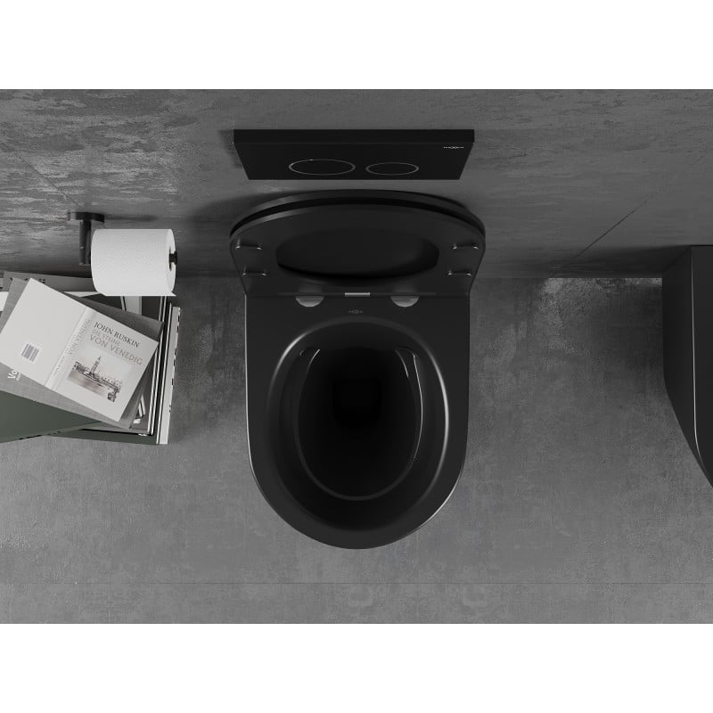 Mexen Lena WC-Schüssel Rimless, schwarz matt - 3322XX85