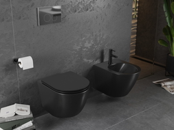Mexen Lena WC-Schüssel Rimless, Schwarz Matt - 3322XX85