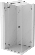Mexen Lunar T Schwingbare Duschkabine links 90 x 90 cm, transparent, Gun Metal - 834T-090-090-95-00-L