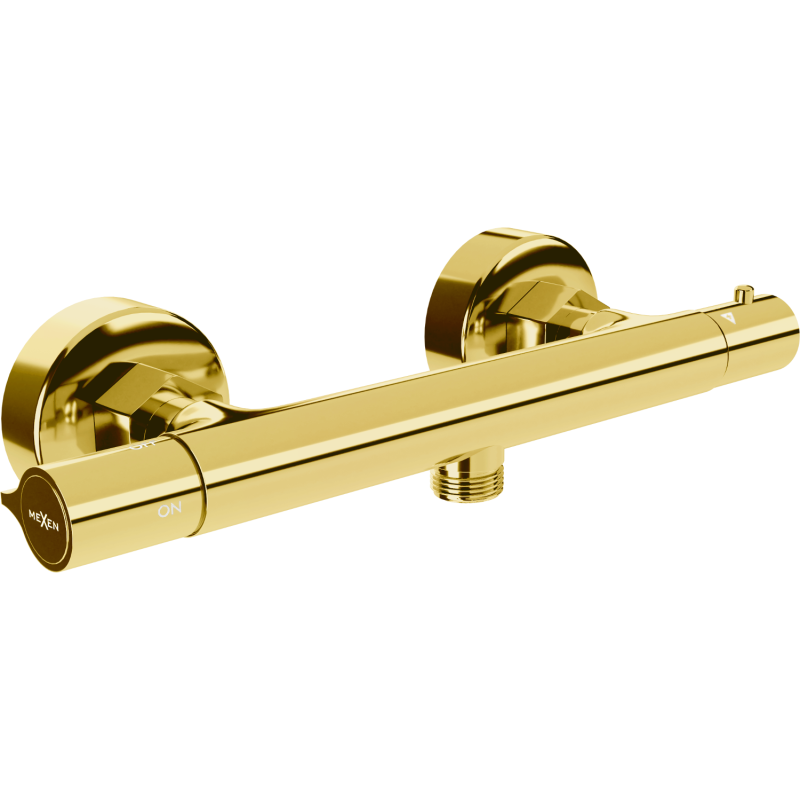 Mexen Slim thermostatische Duscharmatur, gold - 77105-50
