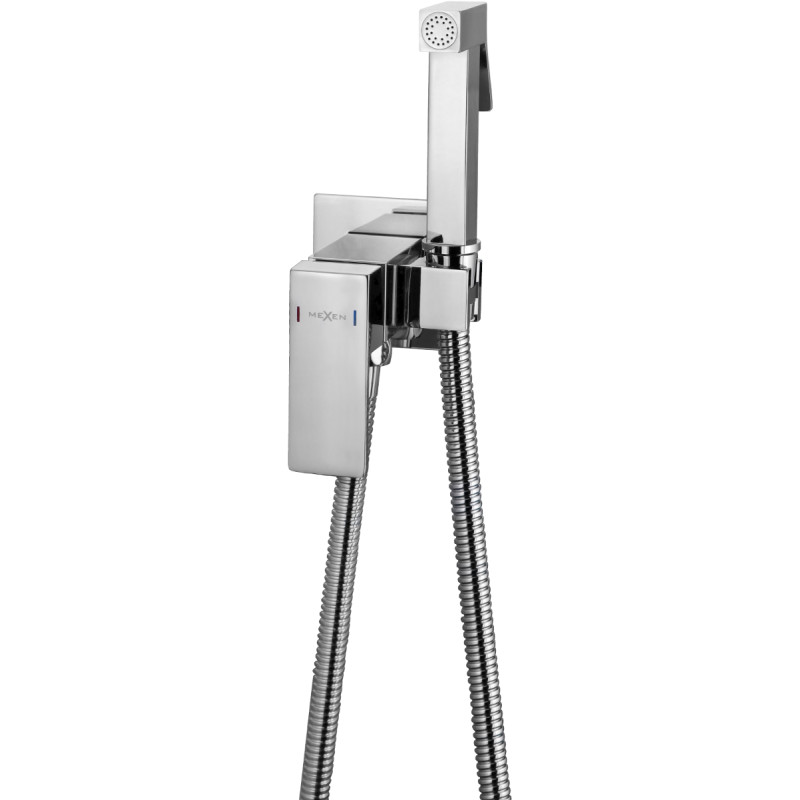 Mexen Cube Unterputz-Bidetarmatur mit Punktset, Chrom - 7599150-00