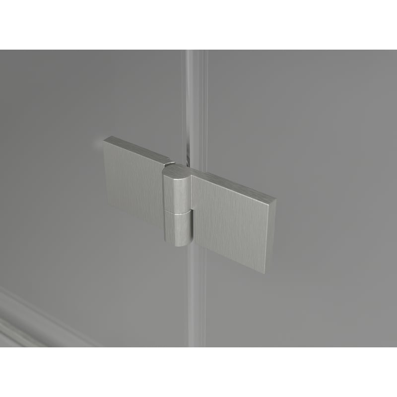 Mexen Lunar T duschkabine schwenkbar links 80 x 100 cm, transparent, gebürsteter nickel - 834T-080-100-97-00-L