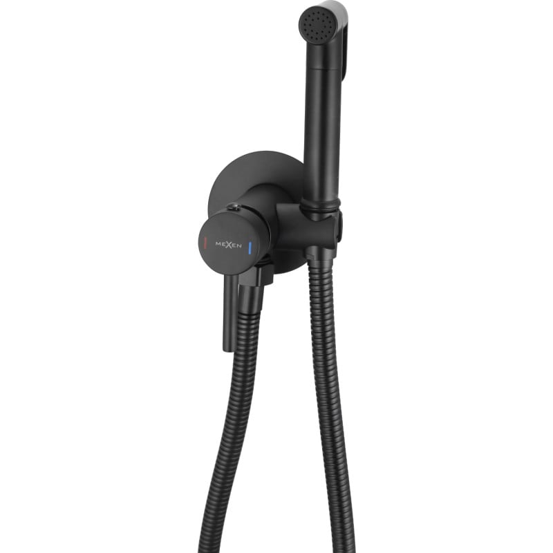 Mexen Elba Unterputz-Bidetarmatur mit Punktset, schwarz - 7599250-70