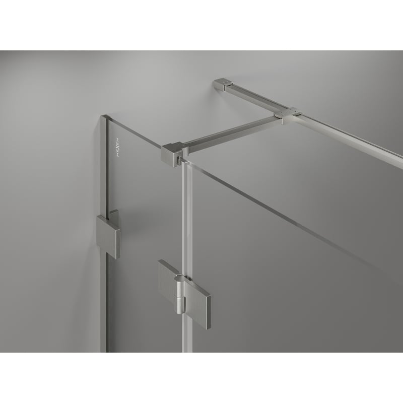 Mexen Lunar T Duschkabine rechts öffnend 70 x 80 cm, transparent, gebürsteter Nickel - 834T-070-080-97-00-P