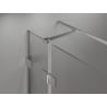Mexen Lunar T Rechte Pendelduschtür 75 x 80 cm, transparent, gebürsteter Nickel - 834T-075-080-97-00-P