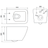 Mexen Vega WC-Schüssel Rimless mit Slim-Absenkautomatik-Sitz, Duroplast, weiß glänzend - 30654000