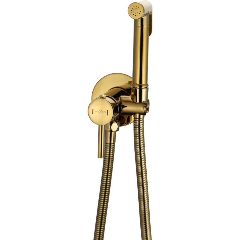Mexen Elba Unterputz-Bidetarmatur mit Punktset, gold - 7599250-50