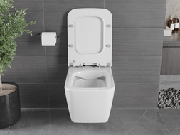 Mexen Vega WC-Schüssel Rimless mit Slim-Absenkautomatik-Sitz, Duroplast, weiß glänzend - 30654000