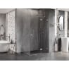 Mexen Lunar T Dusche Kabine schwenkbar rechts 85 x 100 cm, transparent, gebürstetes Nickel - 834T-085-100-97-00-P