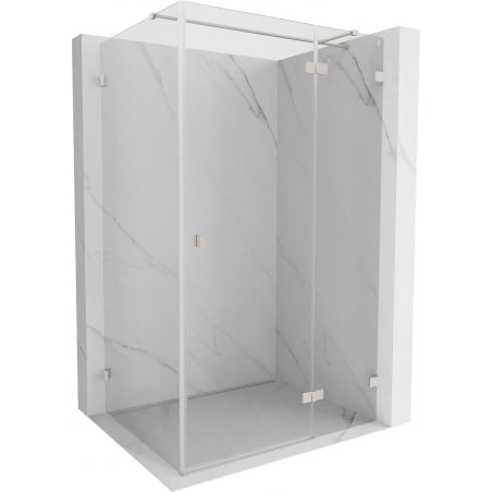 Mexen Lunar T Klappbare Duschkabine rechts 85 x 120 cm, transparent, gebürstetes Nickel - 834T-085-120-97-00-P