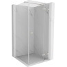 Mexen Lunar T Duschkabine schwenkbar rechts 100 x 100 cm, transparent, gebürstetes Nickel - 834T-100-100-97-00-P