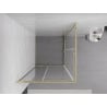 Mexen Exo quadratische Duschkabine zum Schieben 95 x 95 cm, transparent, gold - 8111-095-095-50-00