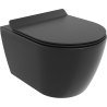 Mexen Carmen WC-Schüssel Rimless mit langsam schließendem Slim-Sitz, Duroplast, schwarz matt - 30880185