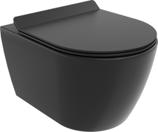 Mexen Carmen WC-Schüssel Rimless mit langsam schließendem Slim-Sitz, Duroplast, schwarz matt - 30880185