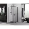 Mexen Exo Quadratische Duschkabine, Schiebetür 85 x 85 cm, transparent, schwarz - 8111-085-085-70-00