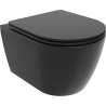 Mexen Carmen WC-Schüssel Rimless mit Slim-Softclose-Sitz, Duroplast, Schwarz Matt - 30881085