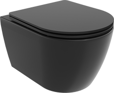 Mexen Carmen WC-Schüssel Rimless mit Slim-Softclose-Sitz, Duroplast, Schwarz Matt - 30881085