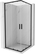 Mexen Exo Quadratische Duschkabine, Schiebetür 85 x 85 cm, transparent, schwarz - 8111-085-085-70-00