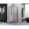 Mexen Exo quadratische Duschkabine zum Schieben 95 x 95 cm, transparent, schwarz - 8111-095-095-70-00