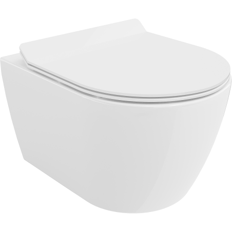 Mexen Carmen WC-Schüssel Rimless mit Slim-Absenkautomatik aus Duroplast, weiß glänzend - 30880100
